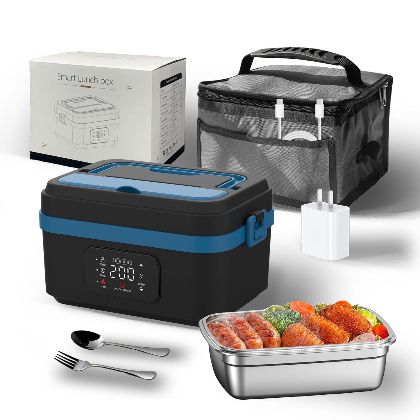 USB Charging Insulation Lunch Box with Wireless Heating