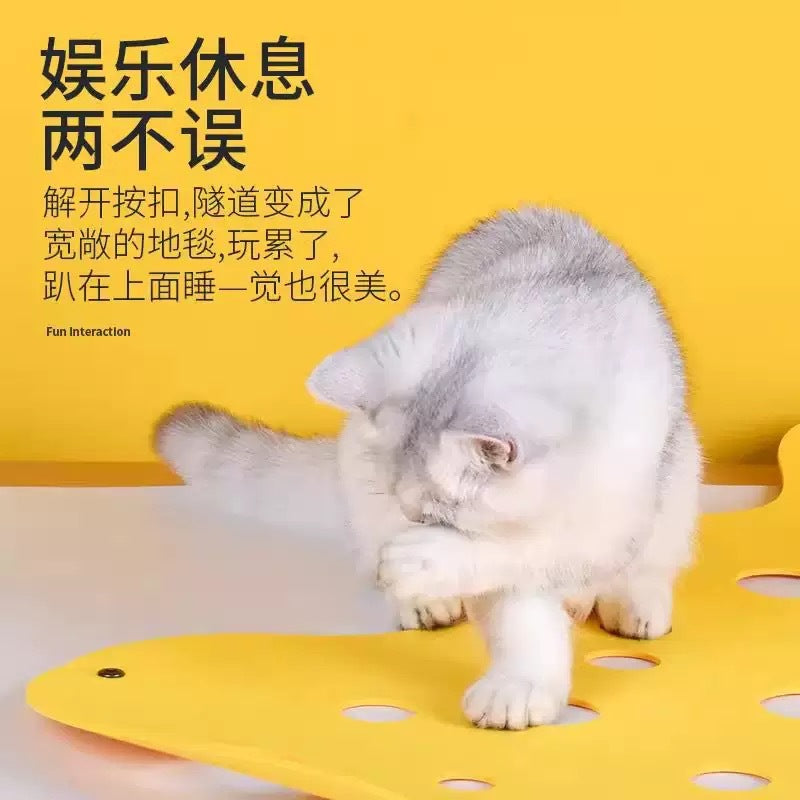 Cat Tunnel Can Be Spliced, Removable and Washable Cat Nest Felt Cat Tree Hole Rolling Dragon Universal Cat Toy Wholesale for All Seasons