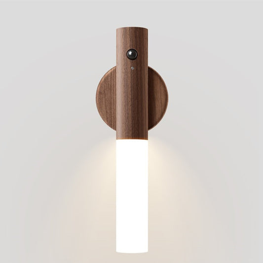 Solid wood motion sensing night light USB charging