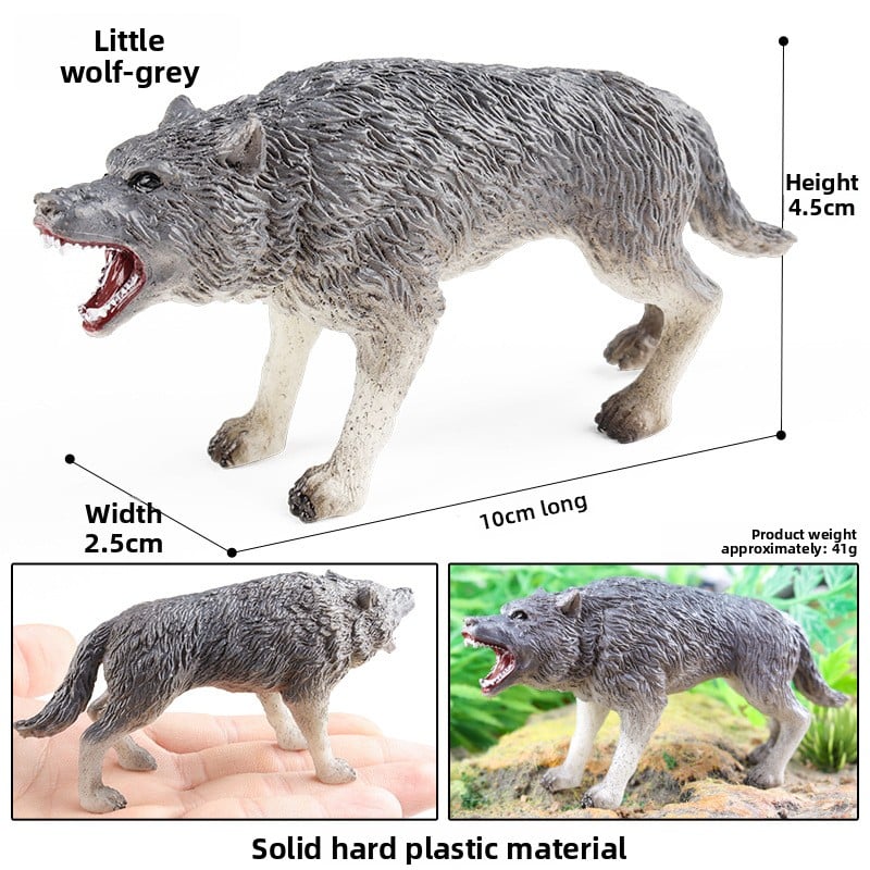 Solid Simulation Wild Wolf Animal Model for Kids Educational Toy