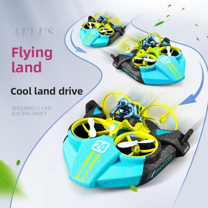 Three-in-one remote control aircraft toy for land, sea and air