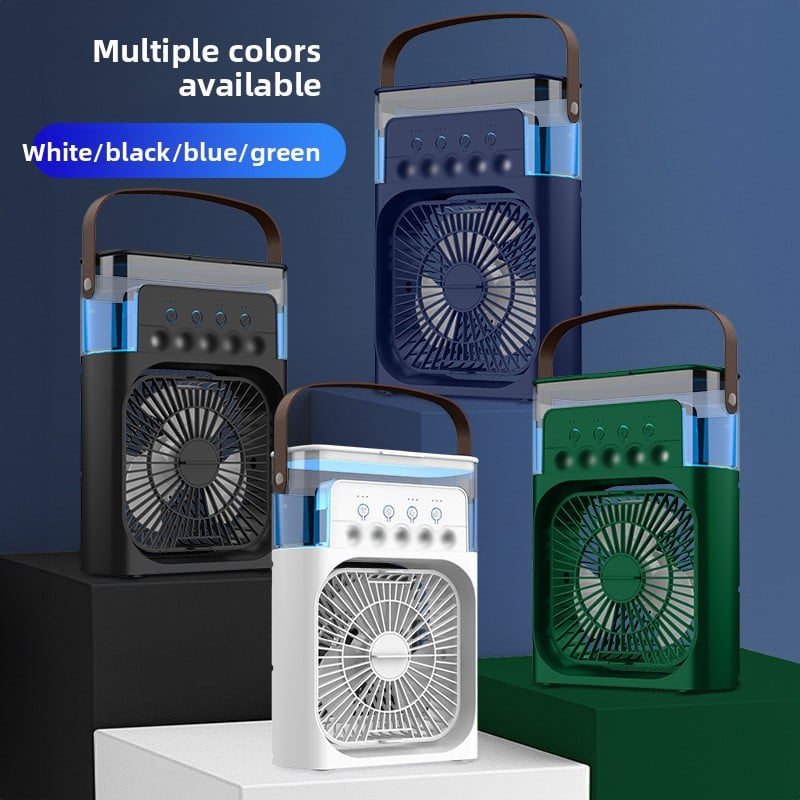 Five-hole cooling light sound spray fan