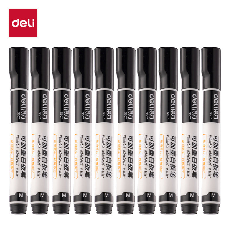 The large tip of the water-based marker pen can be refilled with ink