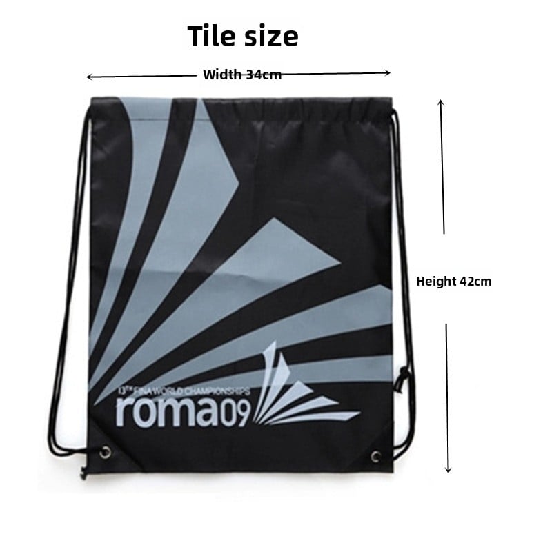 Waterproof double-shoulder drawstring bag
