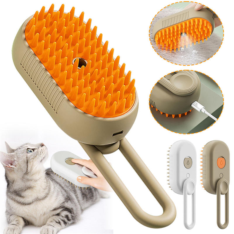 3-in-1 Electric Steam Spray Pet Grooming Brush