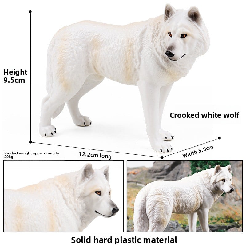 Solid Simulation Wild Wolf Animal Model for Kids Educational Toy
