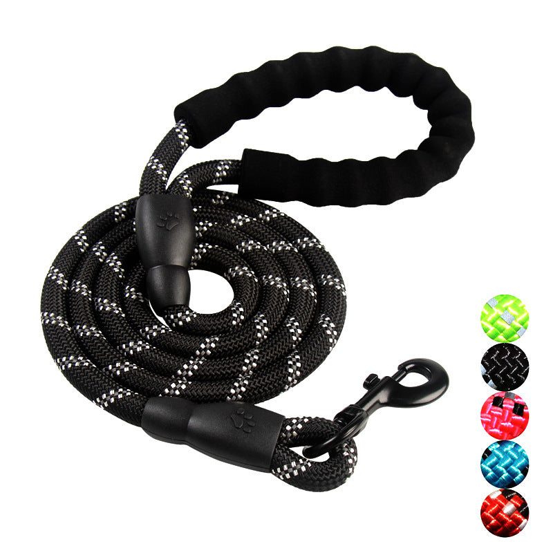 Dog Rope Pet Products Traction Rope Reflective Nylon Round Rope Dog Walking Rope Dog Traction Dog Chain