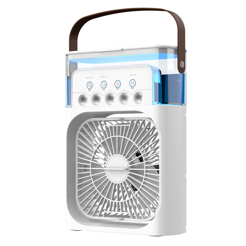 Five-hole cooling light sound spray fan
