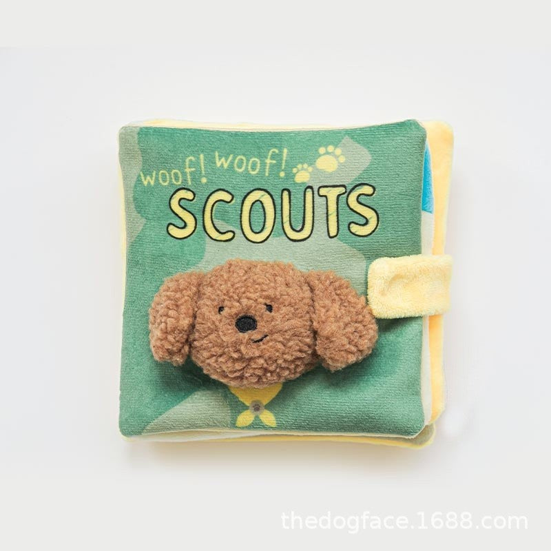 Dog pet toy sound fabric book