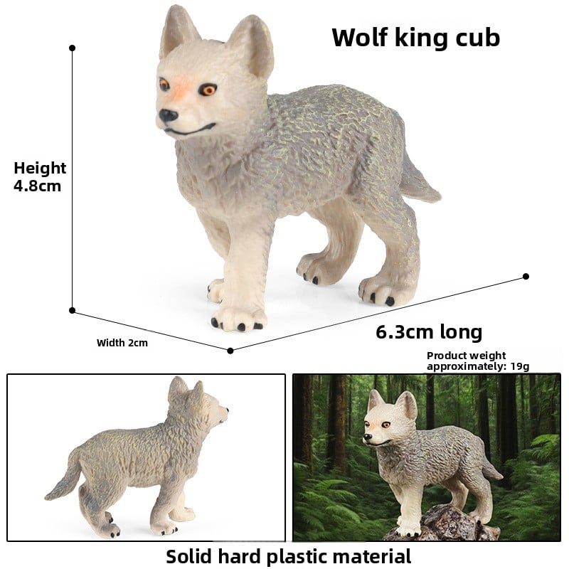 Solid Simulation Wild Wolf Animal Model for Kids Educational Toy