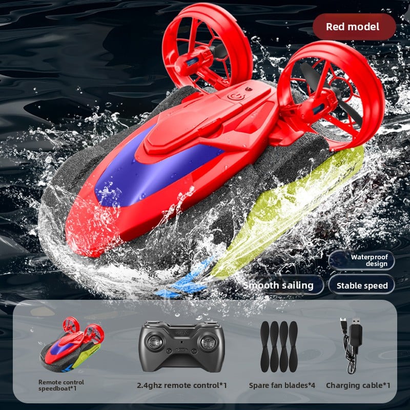 Three-in-one remote control aircraft toy for land, sea and air