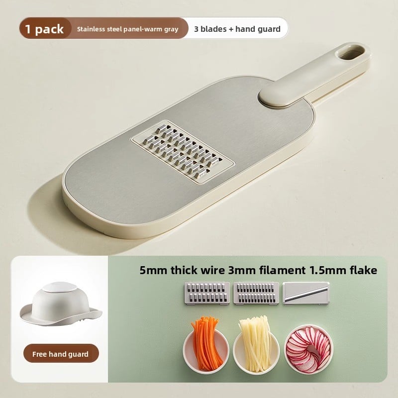 Stainless Steel Multi-Functional Vegetable Slicer & Shredder - Hand-Friendly