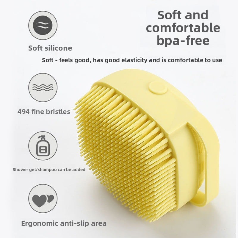 Pet silicone bath brush