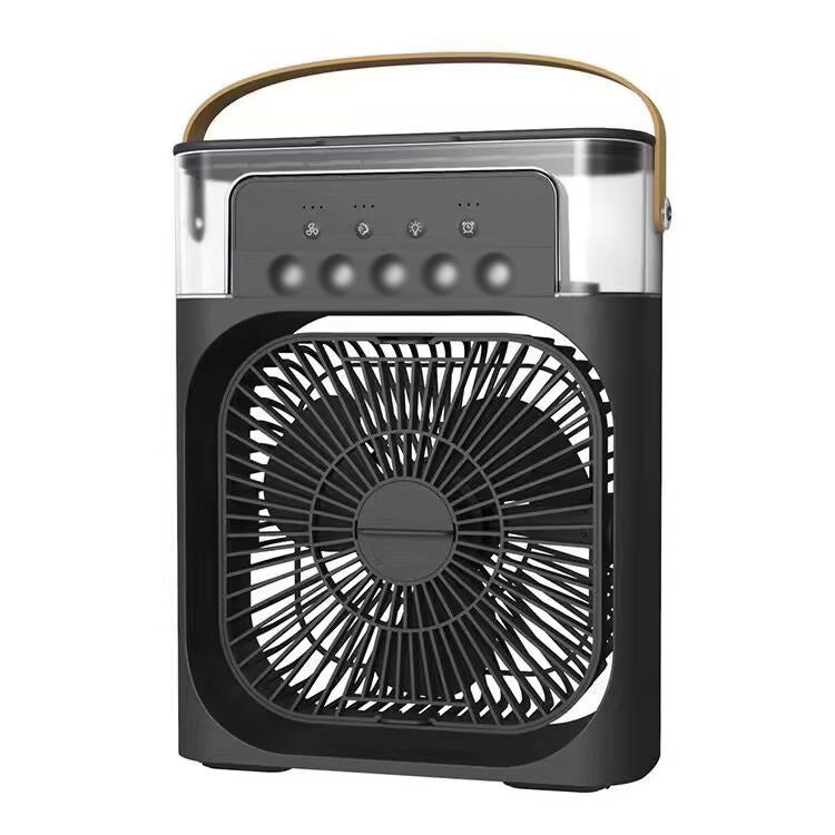 Five-hole cooling light sound spray fan