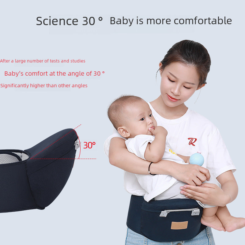 A multi-functional baby waist stool for both front and back use