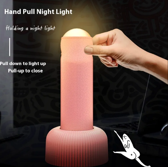 Charging hand-pulled night light bedroom bedside sleep light atmosphere light desktop funny creative birthday gift