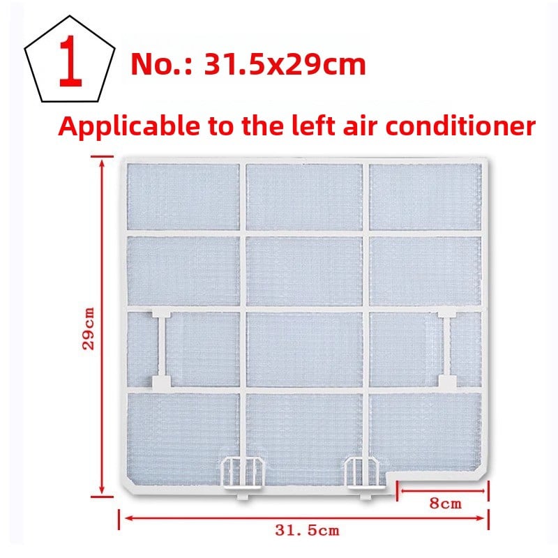 Compatible with the air conditioning filters of Kelon, Hisense, Huabao and Whirlpool