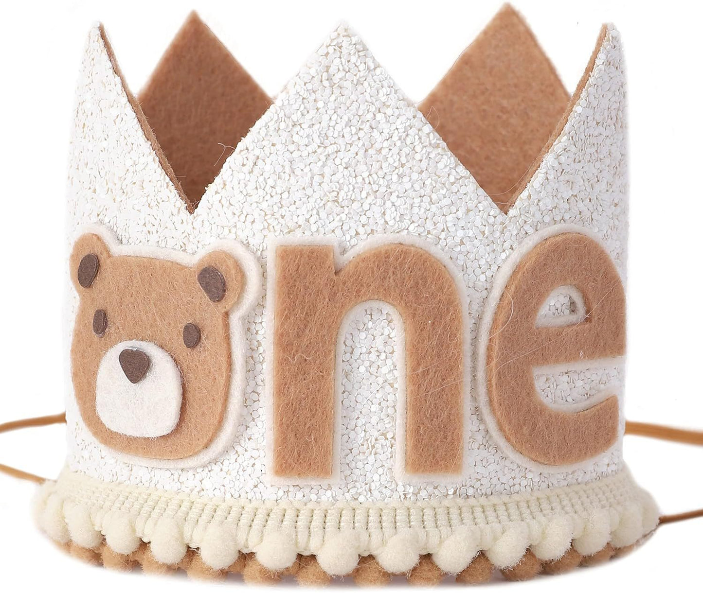 Baby birthday party decoration bear crown glitter 1st birthday arrangement supplies