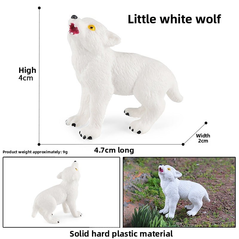 Solid Simulation Wild Wolf Animal Model for Kids Educational Toy