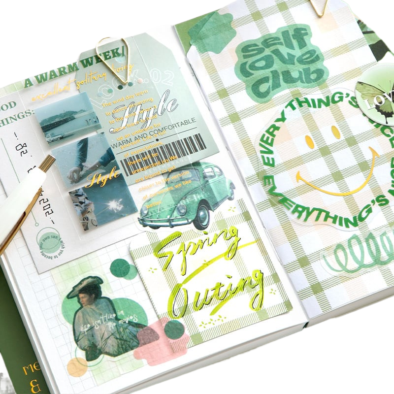 Retro planner book sticker sticky note planner material set