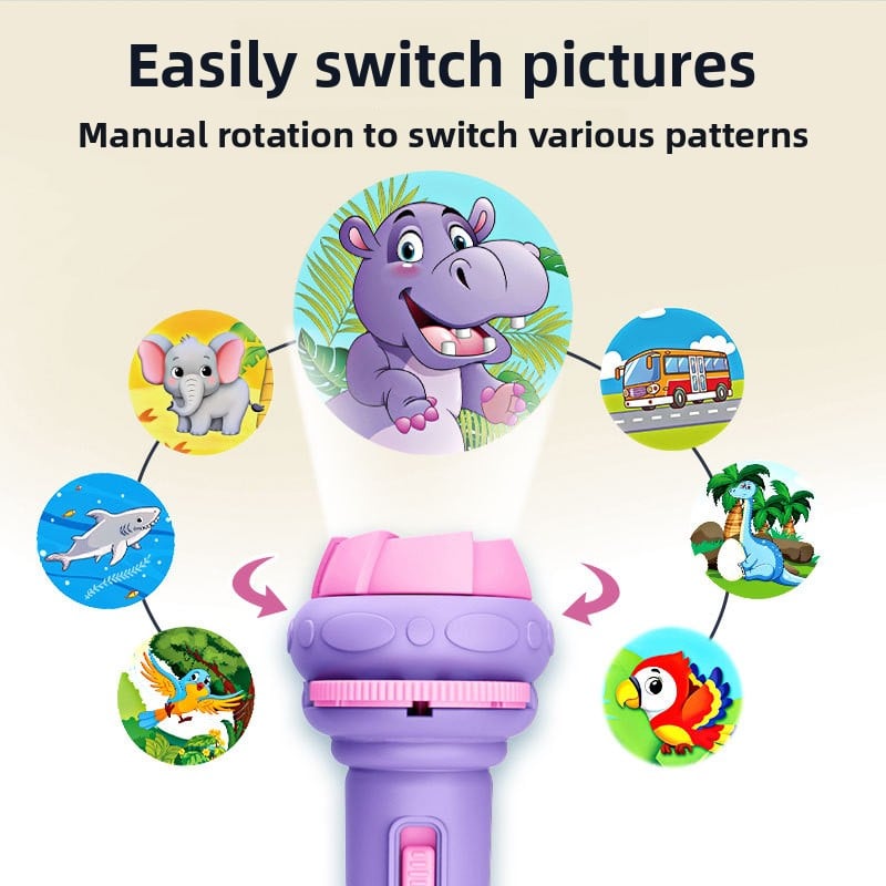 Children's projection flashlight camera toy puzzle luminous toy