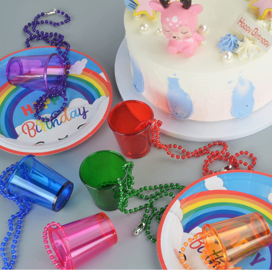 six-color plastic transparent bead chain