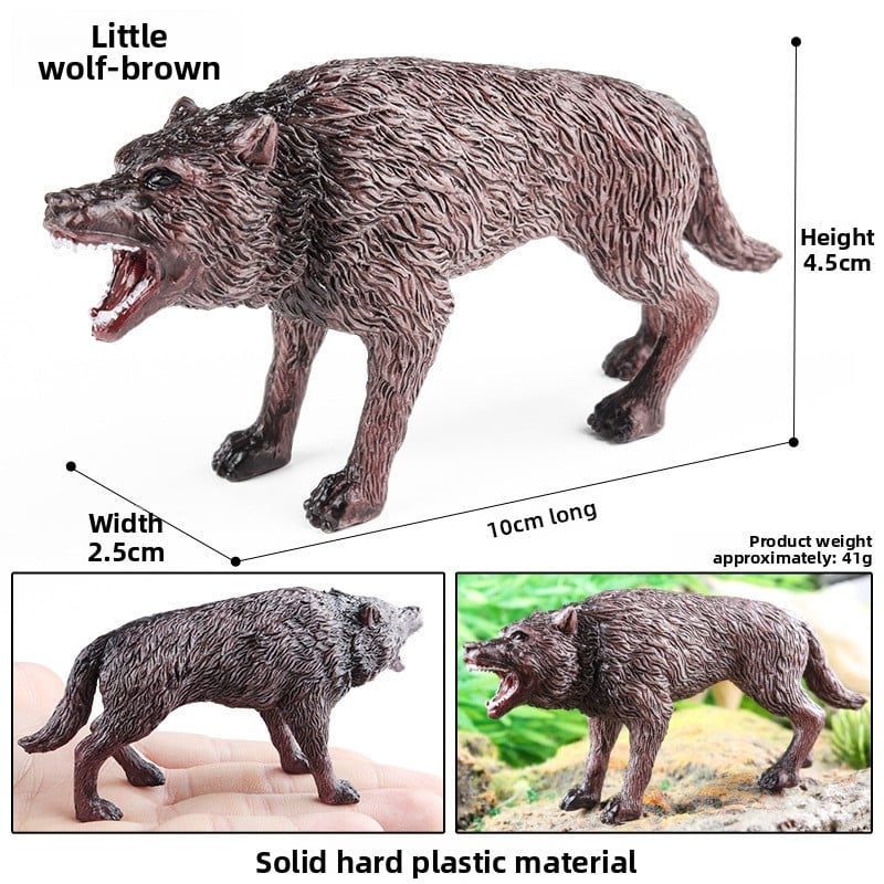 Solid Simulation Wild Wolf Animal Model for Kids Educational Toy