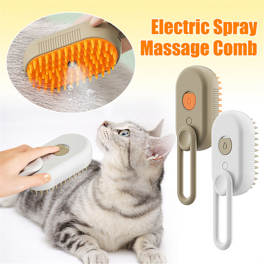 3-in-1 Electric Steam Spray Pet Grooming Brush