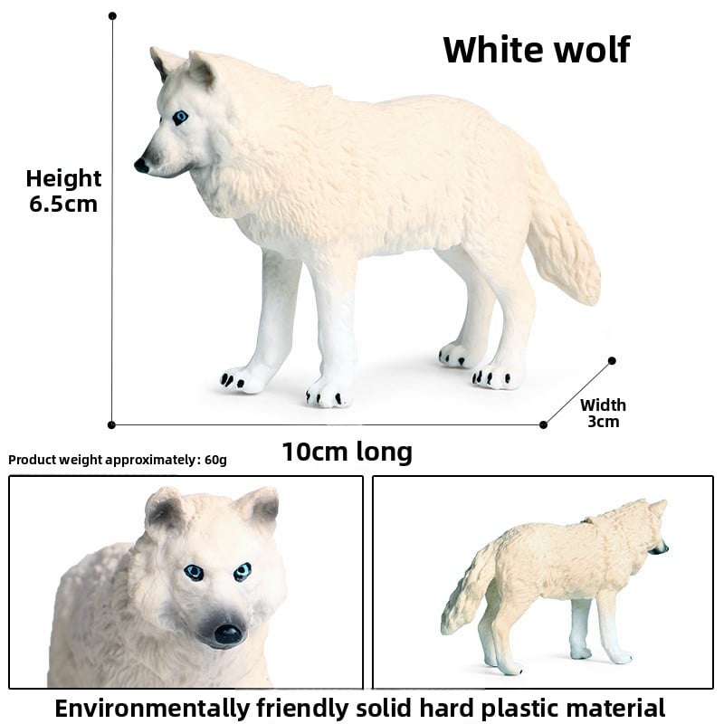 Solid Simulation Wild Wolf Animal Model for Kids Educational Toy