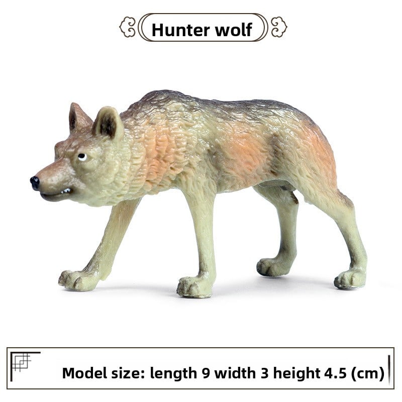 Solid Simulation Wild Wolf Animal Model for Kids Educational Toy