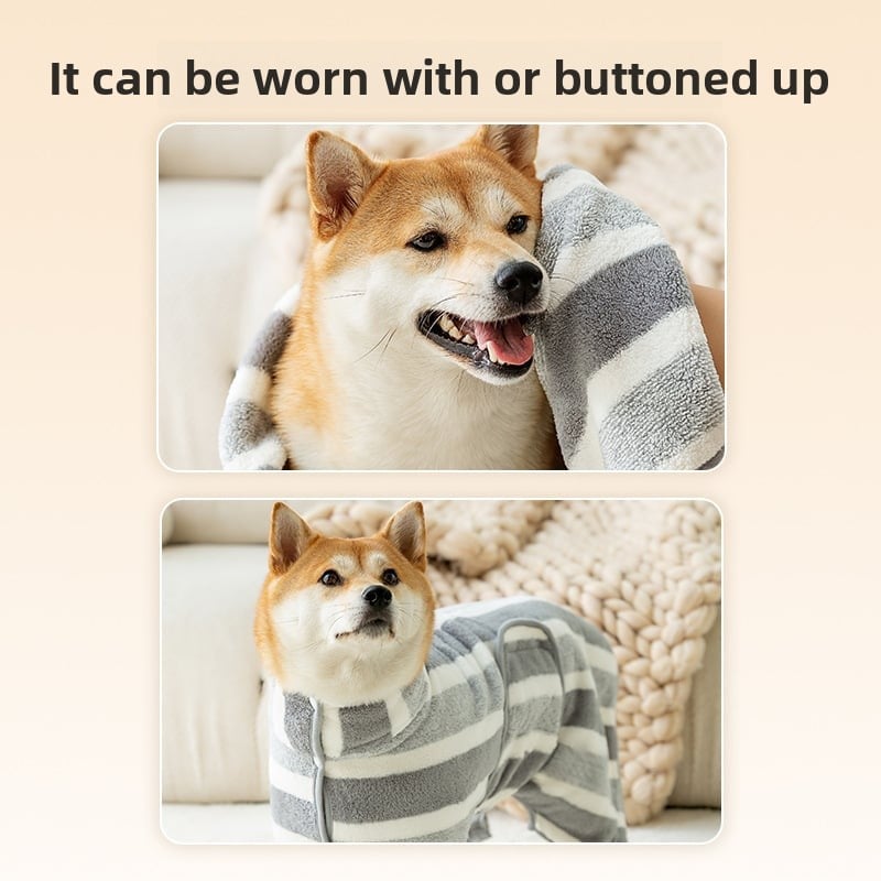 Pet quick-drying absorbent bath towel