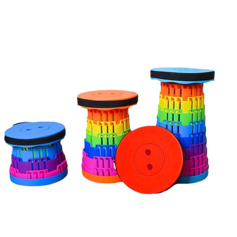 Adjustable rainbow telescopic stool, fishing telescopic folding stool