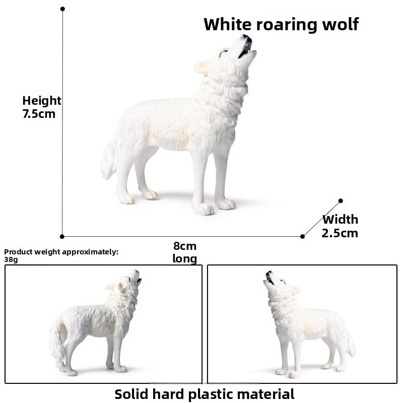 Solid Simulation Wild Wolf Animal Model for Kids Educational Toy