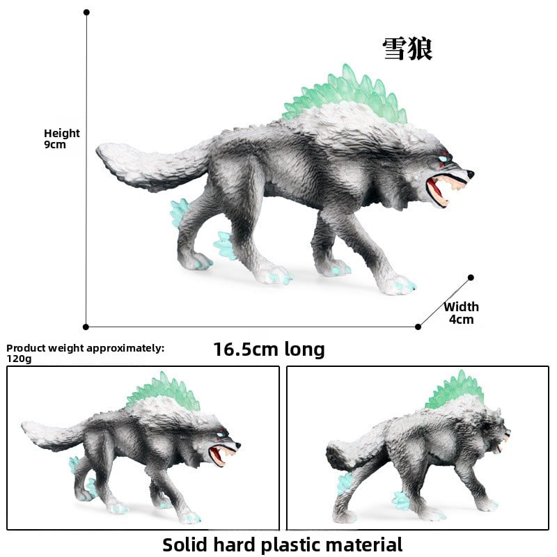 Solid Simulation Wild Wolf Animal Model for Kids Educational Toy