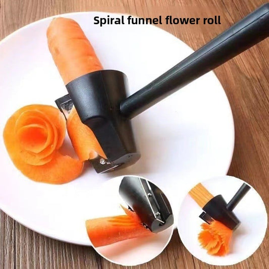 spiral funnel flower cutter kitchen funnel grater spiral shredder