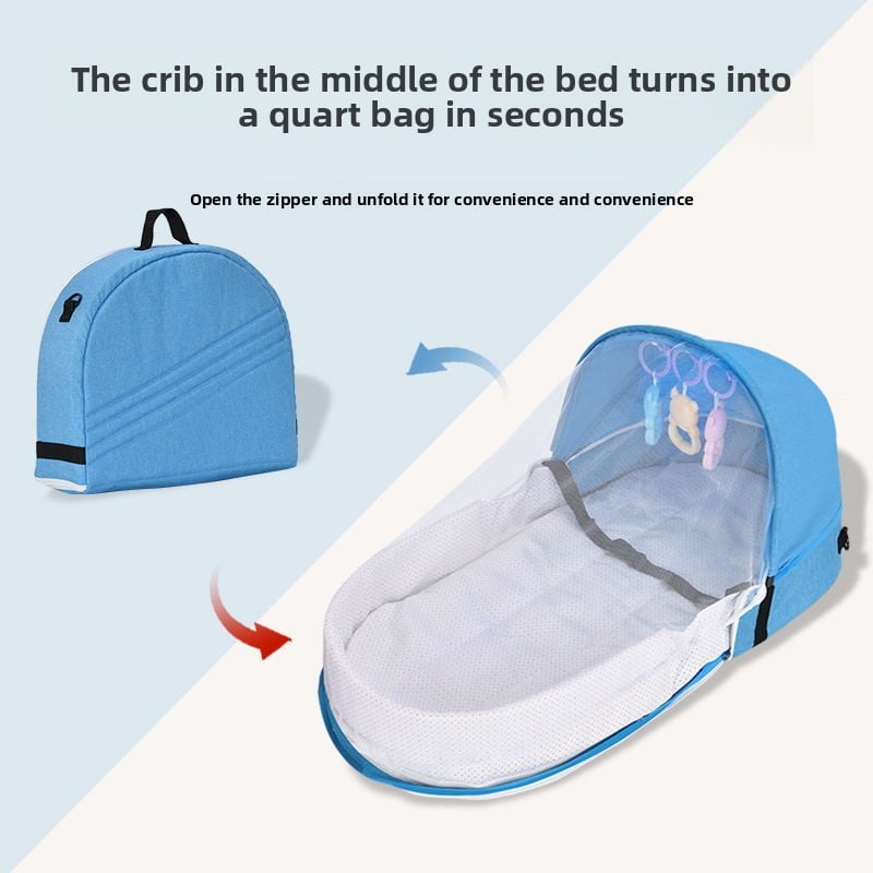 Portable folding crib