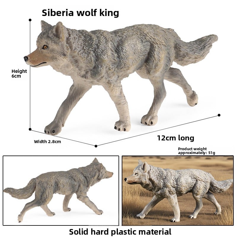 Solid Simulation Wild Wolf Animal Model for Kids Educational Toy