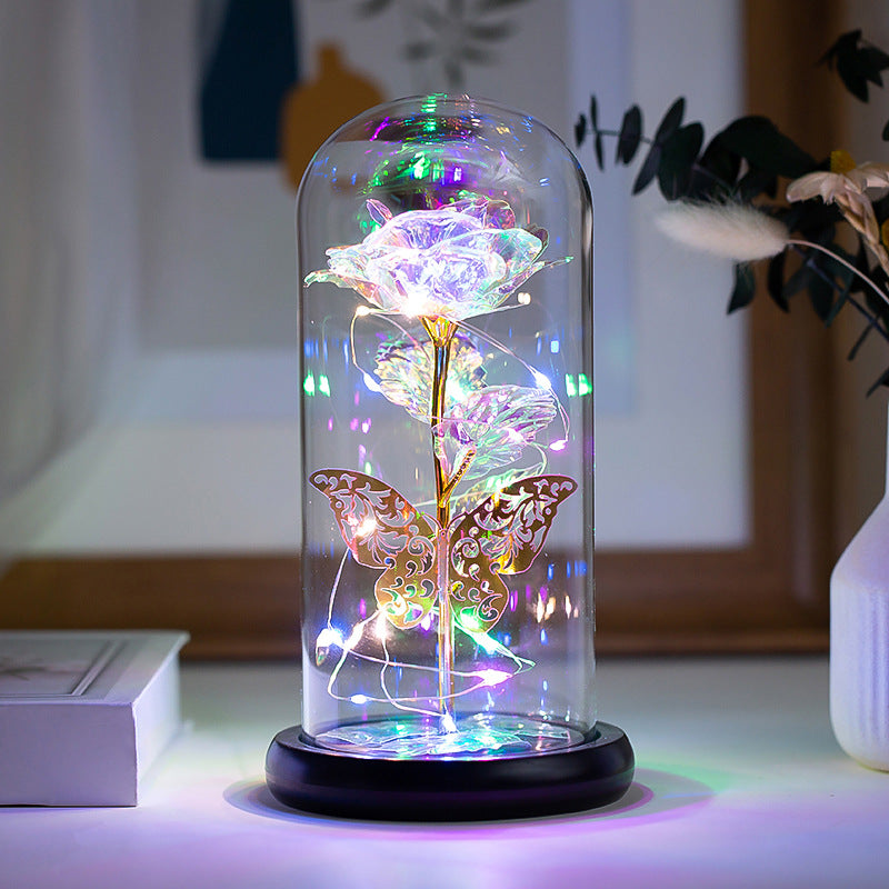 Eternal flower glass cover
