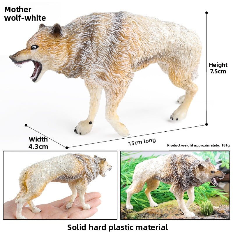 Solid Simulation Wild Wolf Animal Model for Kids Educational Toy