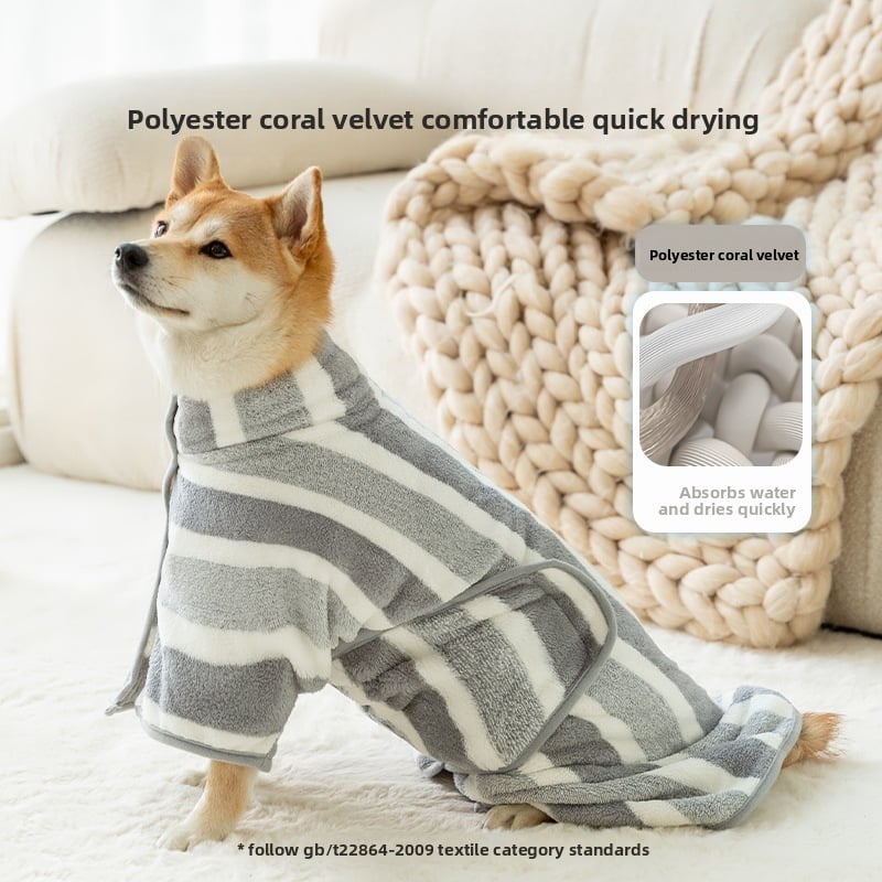 Pet quick-drying absorbent bath towel