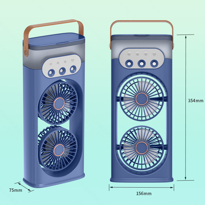 Three-hole double-head spray fan