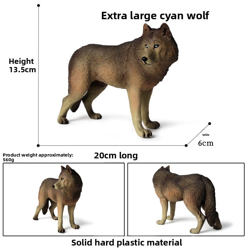 Solid Simulation Wild Wolf Animal Model for Kids Educational Toy