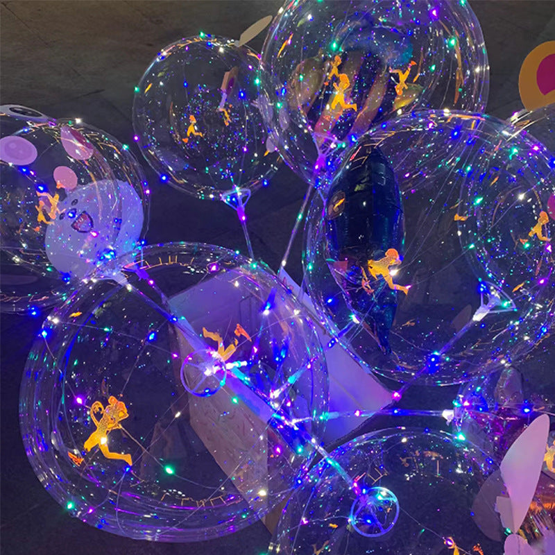 led the string of lights balloons