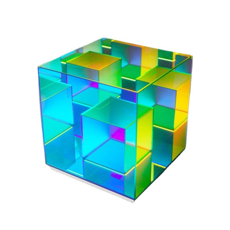 Creative acrylic lamp Cube LED color table lamp Rubik's cube box atmosphere personality table lamp