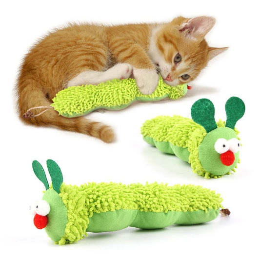Cat Toy Catnip Caterpillar Plush Doll Pillow Containing Gall Fruit to relieve boredom and self-hi artifact Cute Cat Fung Stick