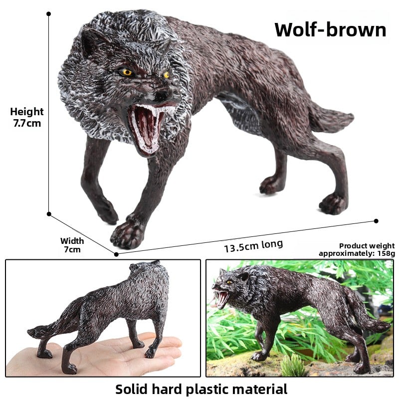 Solid Simulation Wild Wolf Animal Model for Kids Educational Toy