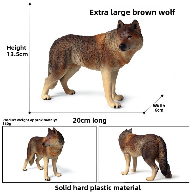 Solid Simulation Wild Wolf Animal Model for Kids Educational Toy