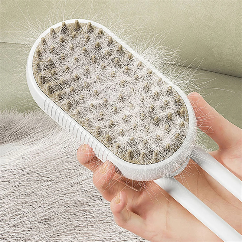 3-in-1 Electric Steam Spray Pet Grooming Brush