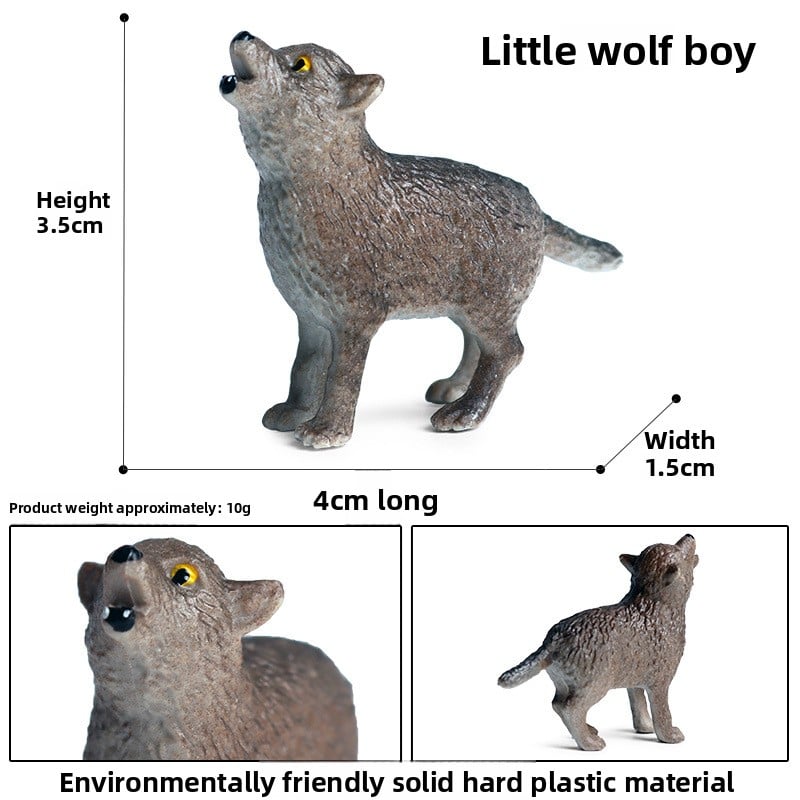 Solid Simulation Wild Wolf Animal Model for Kids Educational Toy