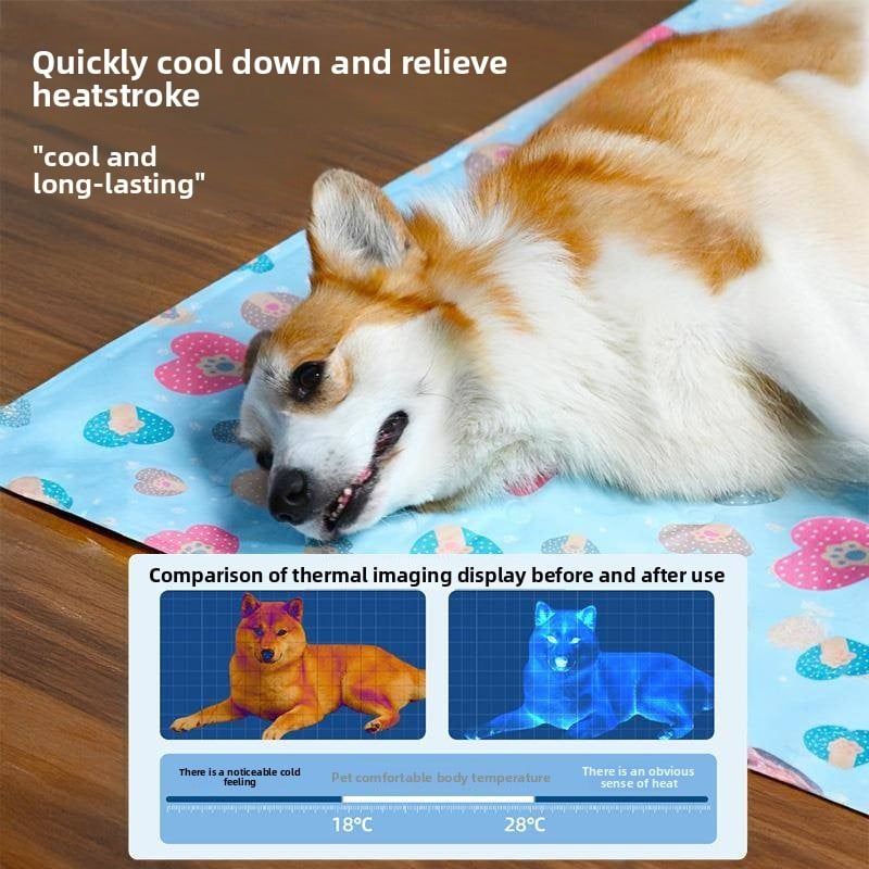 Pet ice pad dog cat cooler mat summer ice bed sleeping floor mat cooling supplies ice nest